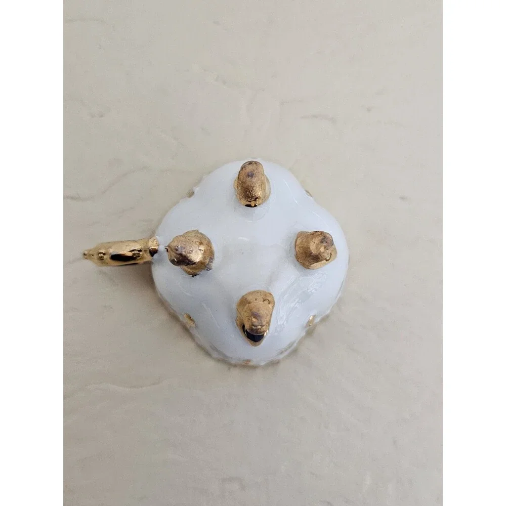 Vintage Mini Floral And Gold Tea Cup